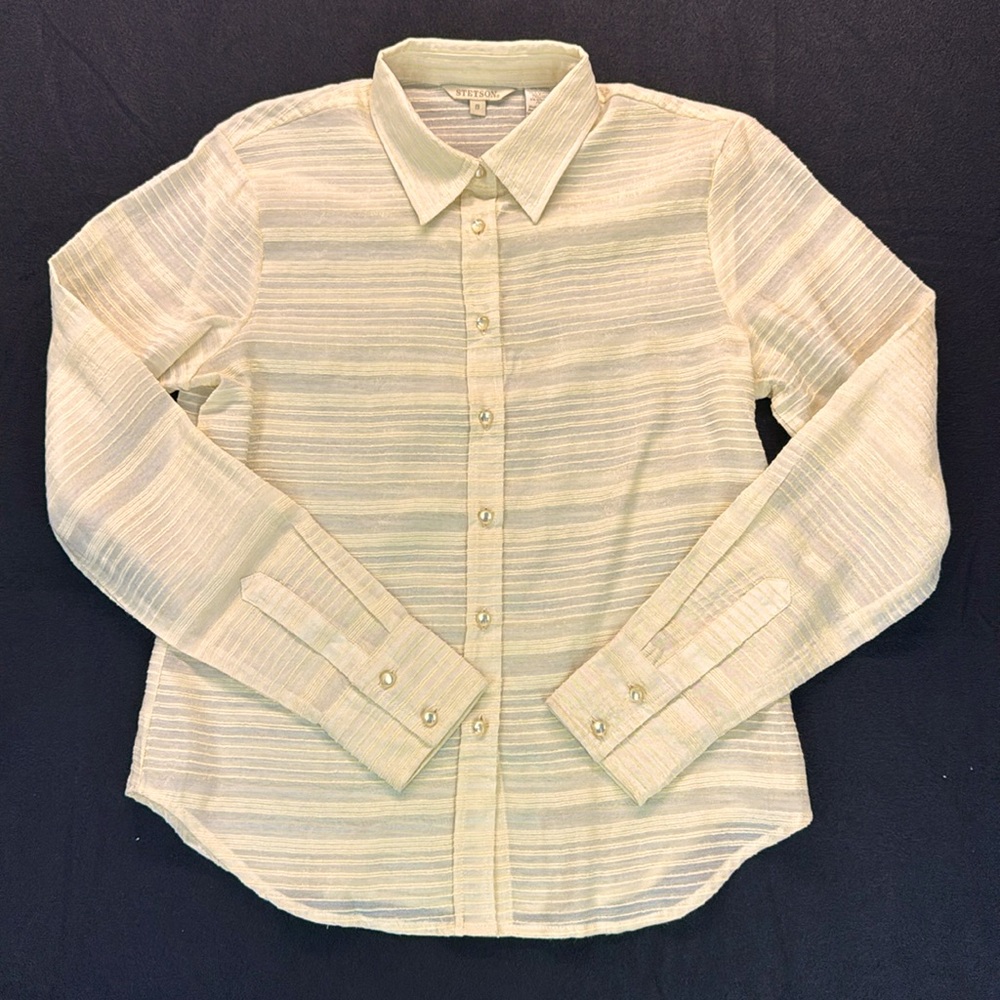 Stetson Cowgirl Buttercream Button Up Shirt Size S
